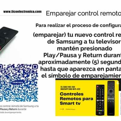 Programación del control remoto Samsung serie 7.